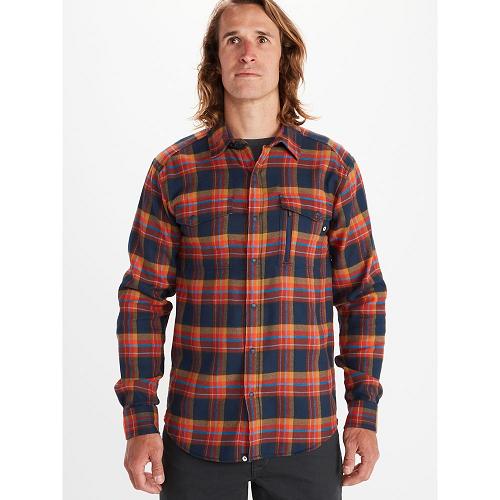 Marmot Tromso Clothes - Mens Shirts Dark Blue CA4698537 Canada